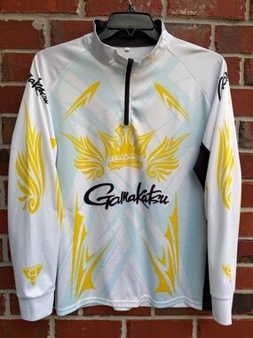 Gamakatsu 2WAY Print 1/4 Zip Long Sleeve 3XL Fishing Jersey Shirt (GM-3339) F6
